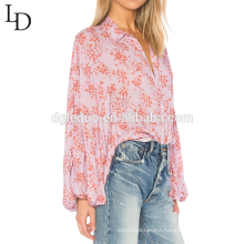 New arrival plus size blouse long sleeve printing shirt